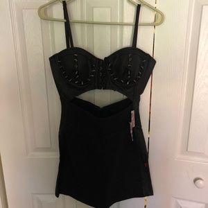 Tripp NYC blackheart spiked cups bodycon cutout mini dress